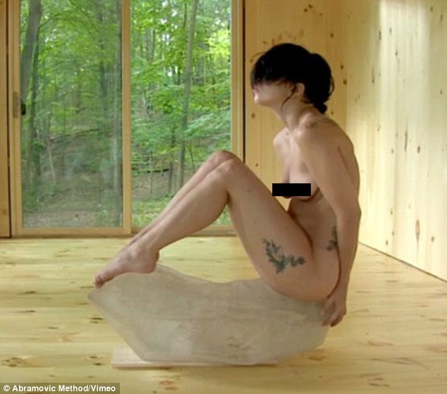 Blindfolded Lady Gaga poses FULLY-NUDE for the Marina Abramovic Institute - YouTube